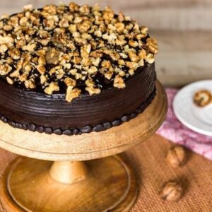 Crunchy Walnut Chocolate Cake