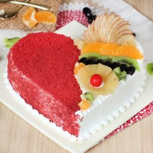 Red Velvet Heart Cake