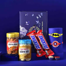 Batman and Captain America Rakhi with Chocolate