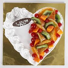 Heart Shaped Vanilla Fruit Cake