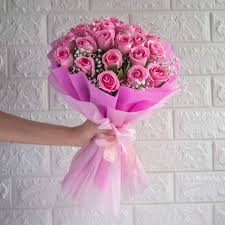 Elegance 20 Pink Roses Bouquet