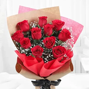 Romantic Red Roses Bouquet