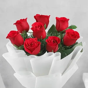 Classy 8 Red Roses Bouquet
