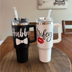 Black & White Couple Tumbler Set