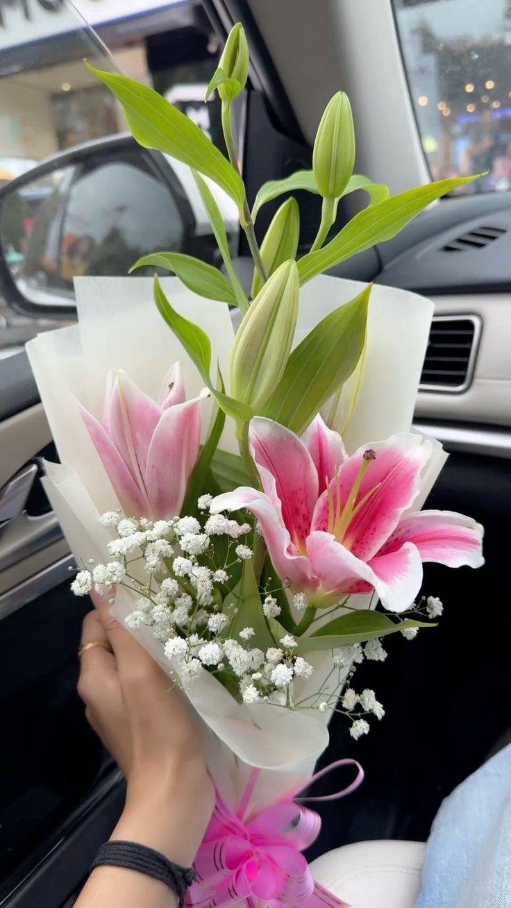 Pink Oriental Lilies