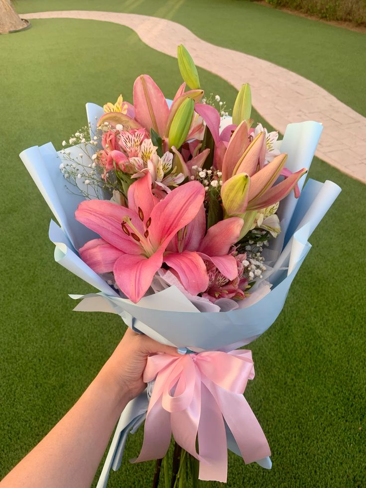 Pink Asiatic Lilies Bouquet